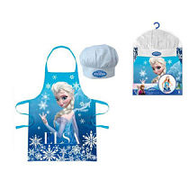 FROZEN - Set Cuisine Elsa - Tablier + Toque La Reine Des Neiges