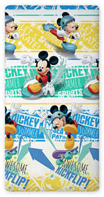 Drap-housse Mickey Mouse "Summer" 90x200 cm