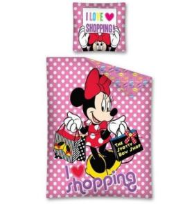 Parure De Lit Minnie Disney "I love Shopping"